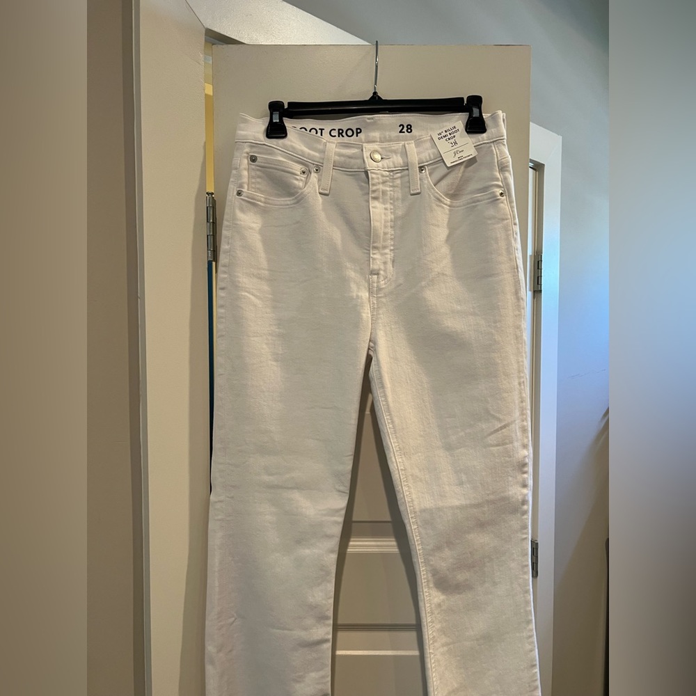 Jcrew White Denim Demi Boot Crop - Picture 10 of 12